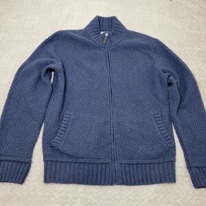 Emozioni Uomo Full Zip Cardigan Made In Italy‎ Pockets Wool Blend Grandpa Sz L